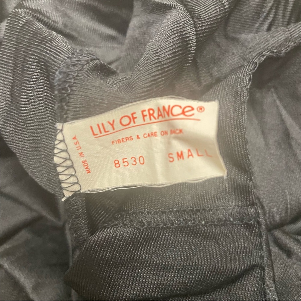 Lily of France VTG 70’s Rosa Puleo Szule Nightgown size small black purple - Picture 11 of 12